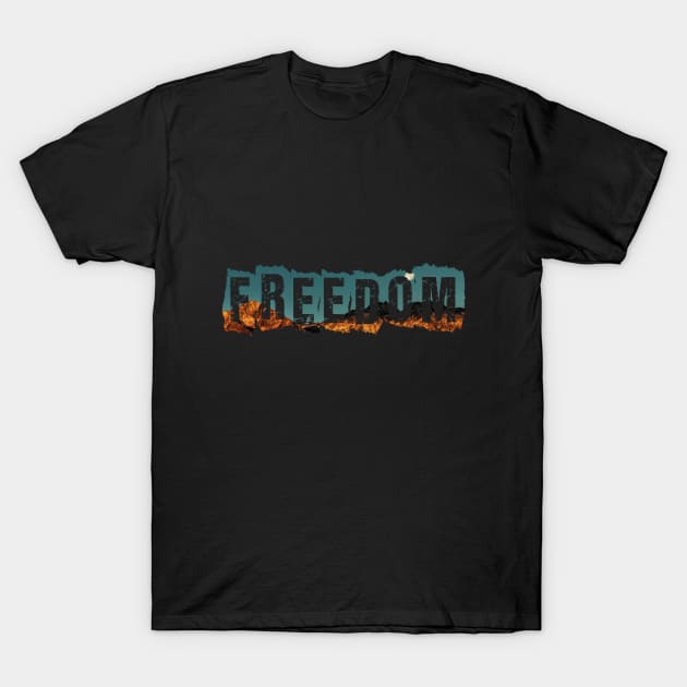 Freedom is the key to be happy (Moon) T-Shirt by RomArte